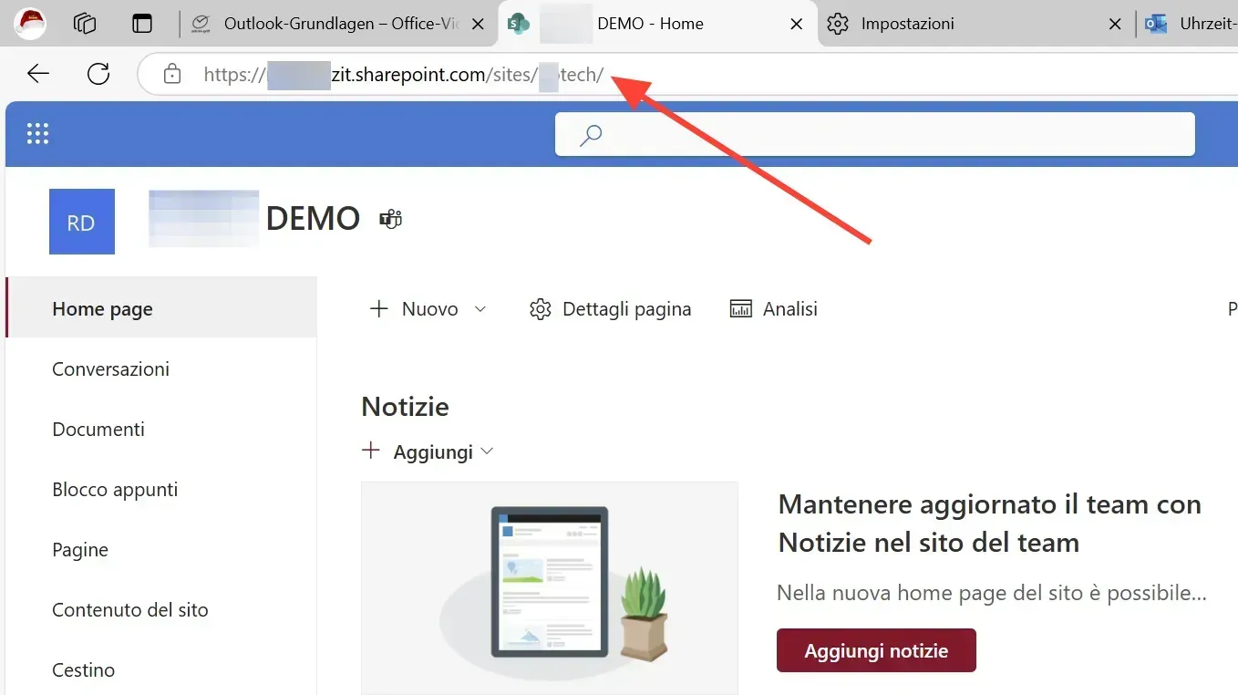 Gear icon in the top right-hand corner of the SharePoint page Gear icon in the top right-hand corner of the SharePoint page