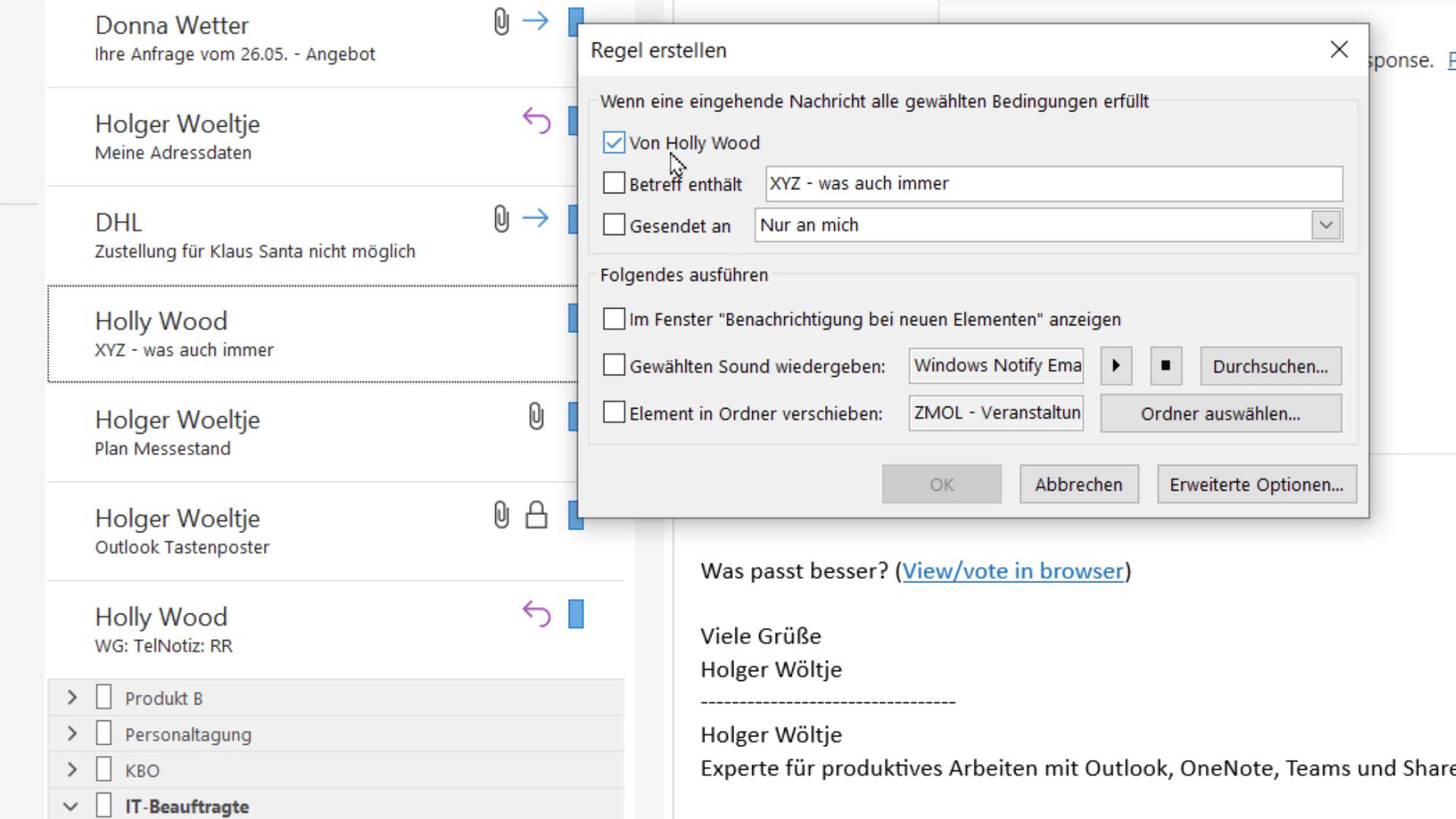 Create Outlook rules for emails from specific senders to be notified despite deactivated alerts Create Outlook rules for emails from specific senders to be notified despite deactivated alerts